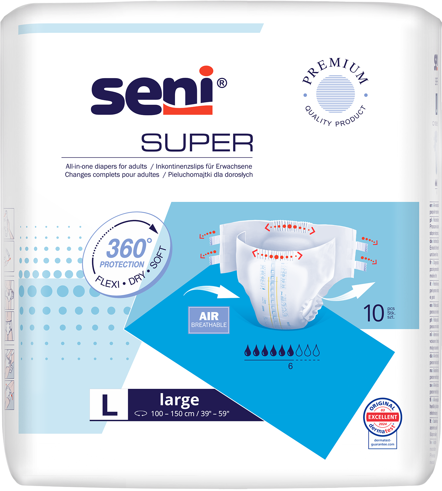 Підгузки для дорослих SENI SUPER large. (10 шт.)